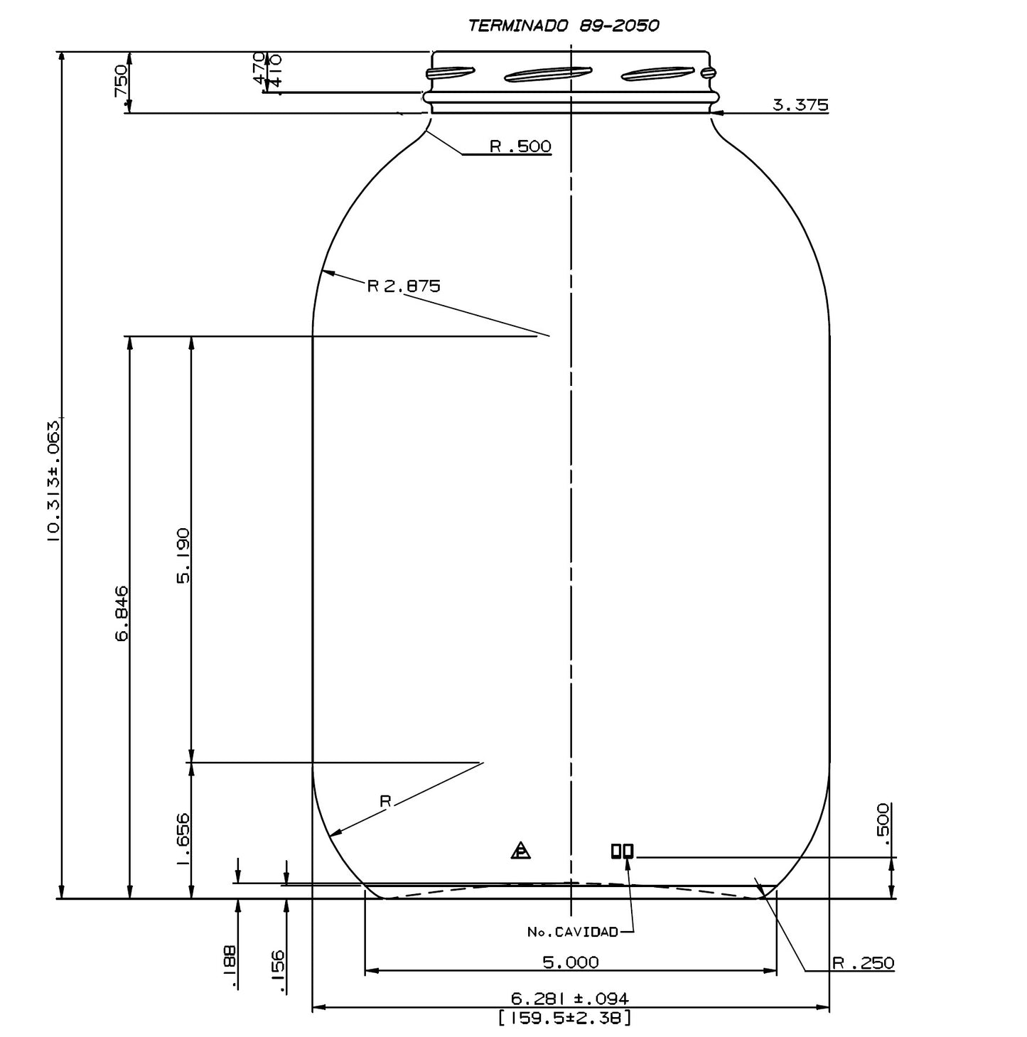 ENVASE DE VIDRIO 1266 FLINT TO X 4 UNIDADES