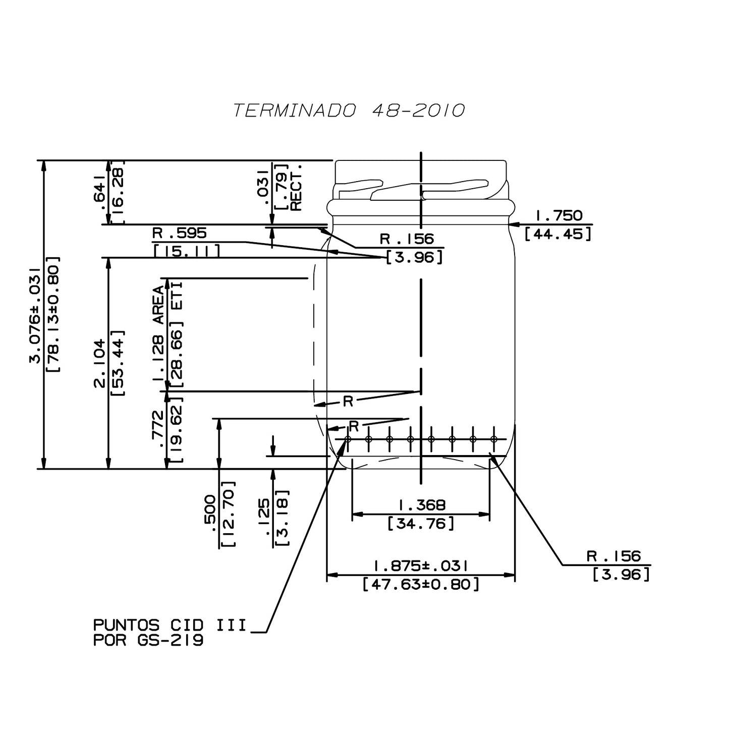 ENVASE DE VIDRIO 3781 FLINT TO X 48 UNIDADES