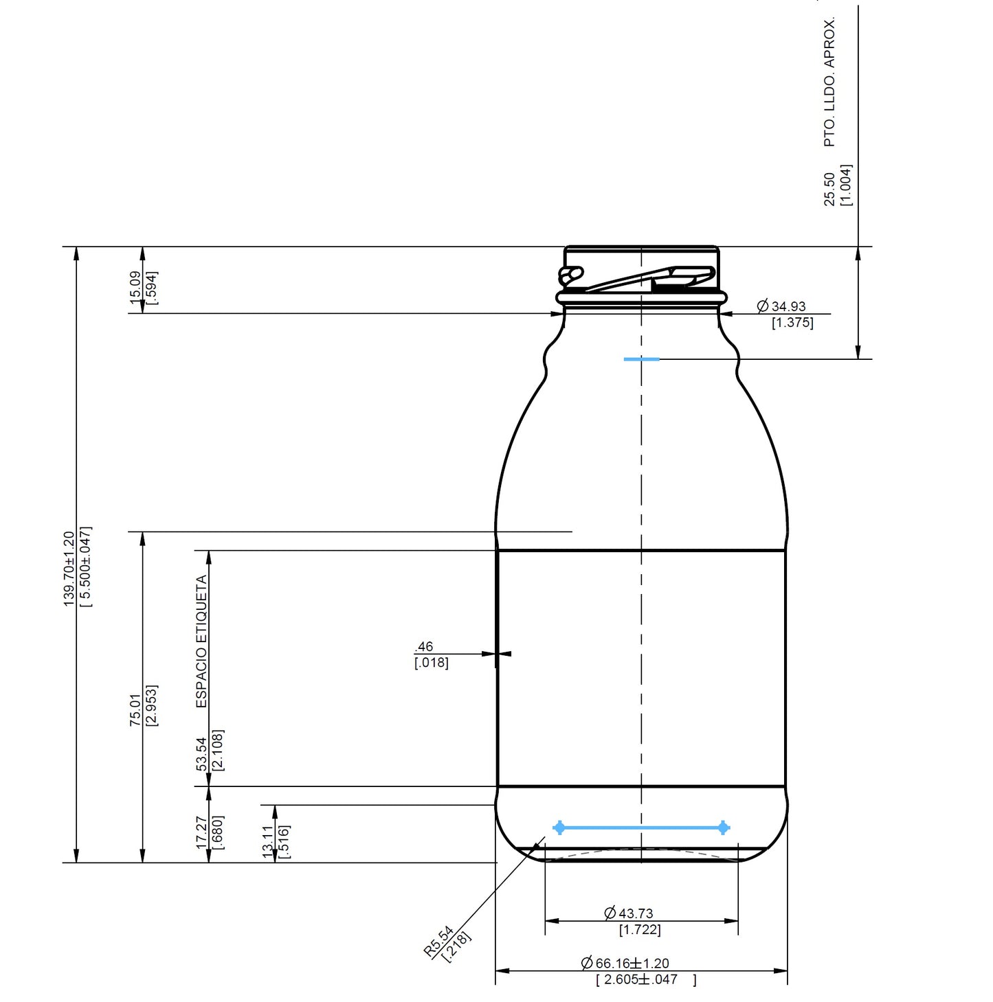 ENVASE DE VIDRIO 4423 FLINT TO X 24 UNIDADES