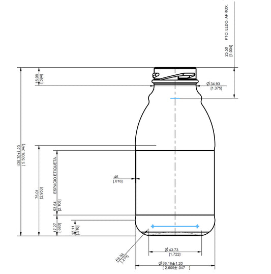 ENVASE DE VIDRIO 4423 FLINT TO X 24 UNIDADES
