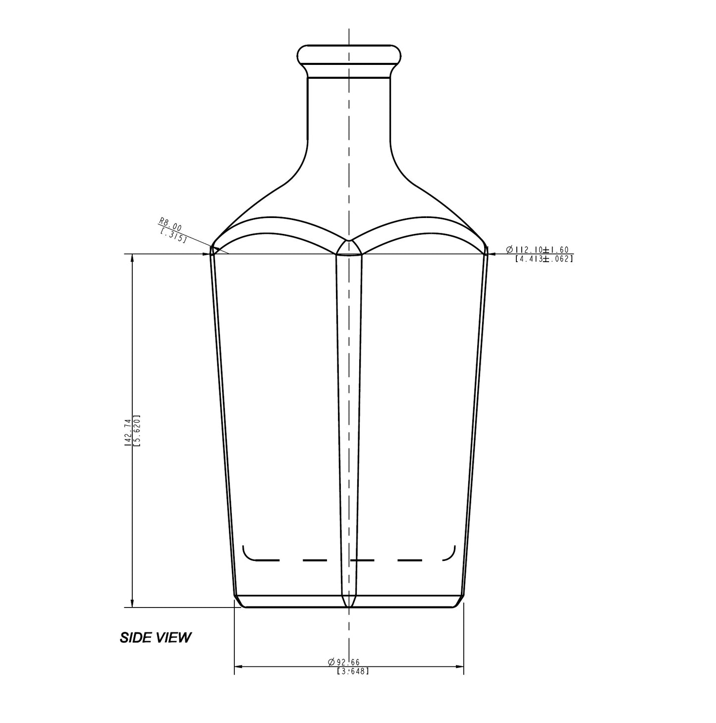 ENVASE DE VIDRIO IMPERIAL LS 4201 FLINT CORCHO X 12 UNIDADES