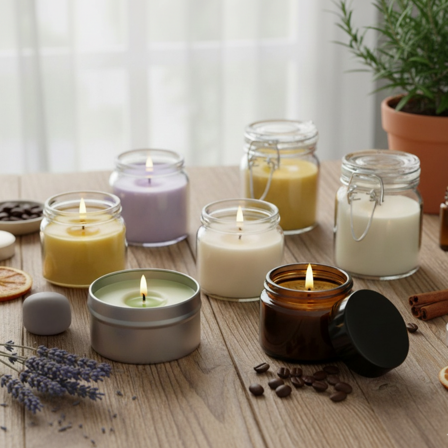 Cajas y Frascos para Velas