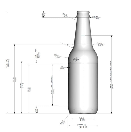ENVASE DE VIDRIO 7665 AMBAR PRESION x 24 UNIDADES