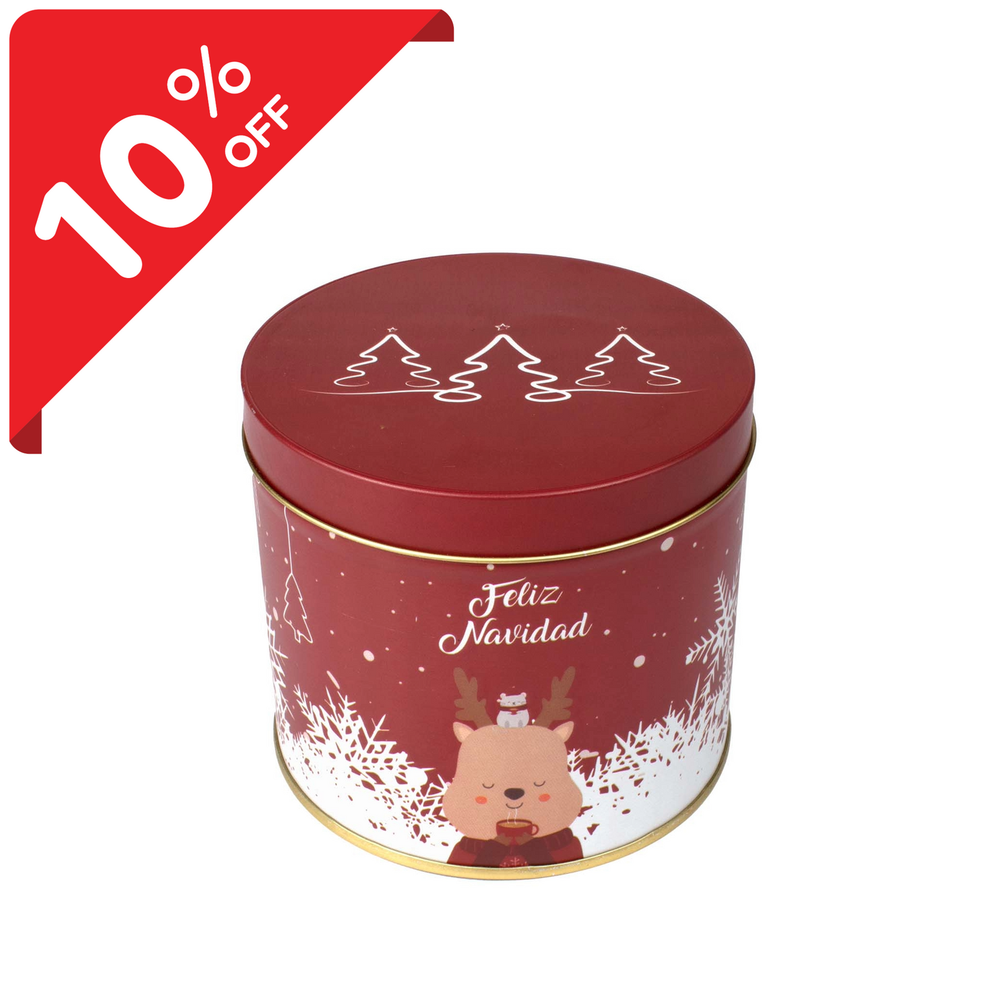 CAJA METÁLICA 116X100 NAVIDAD