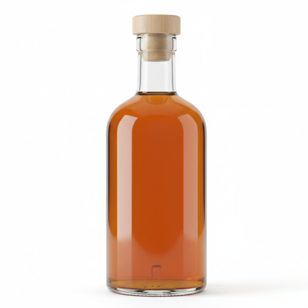 Envase con licor y tapa