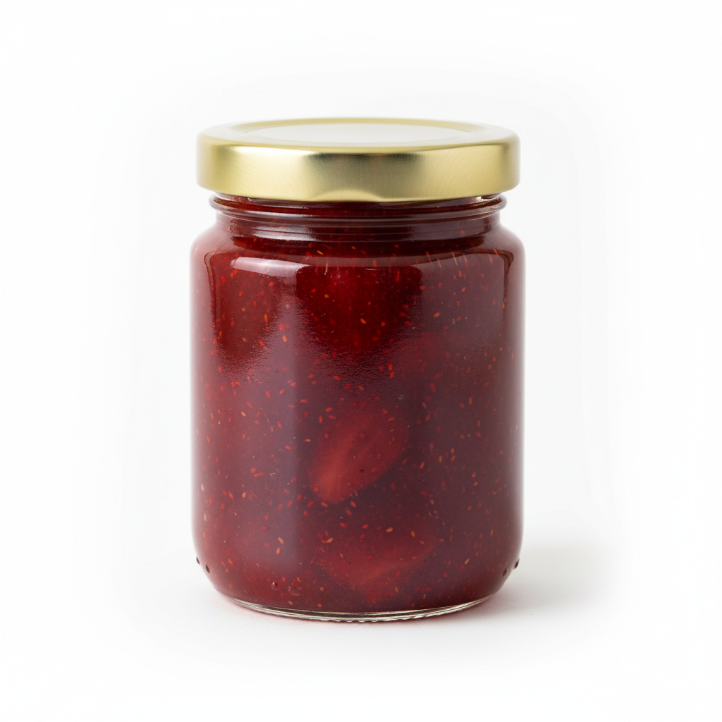 Frasco 105ml con tapa Twist Off dorada y mermelada