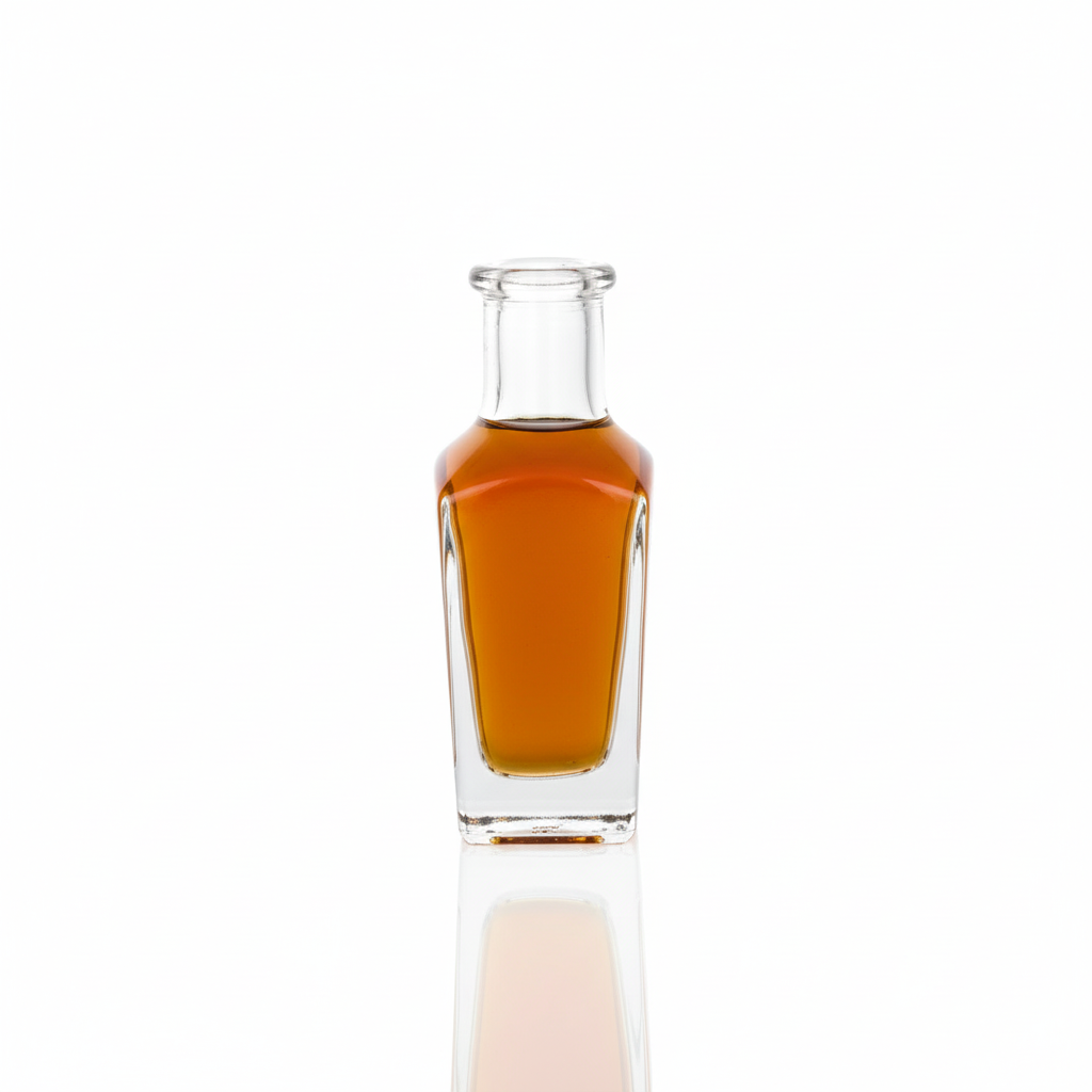 Botella Imperial LS 4615 50ml con whisky ámbar sin etiqueta – vista frontal