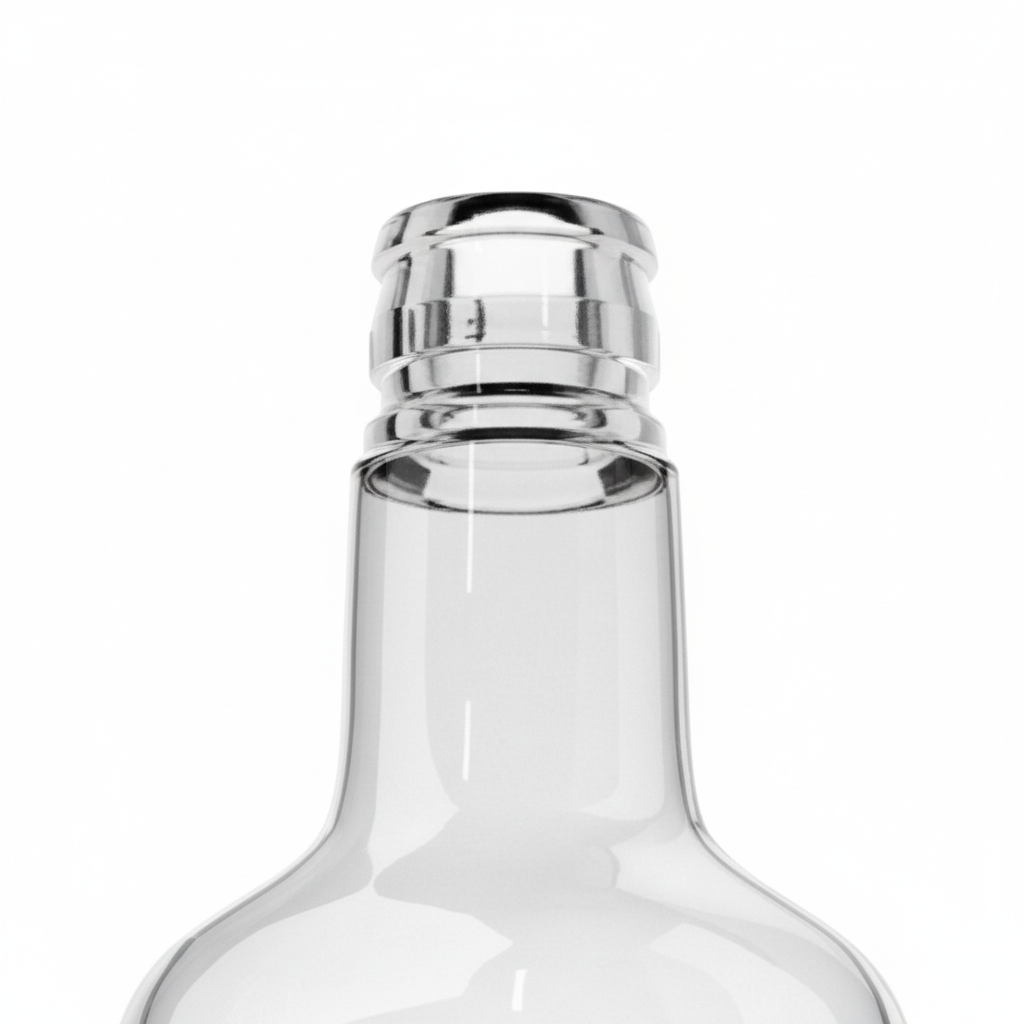 Close-up cierre Guala B.28 botella transparente