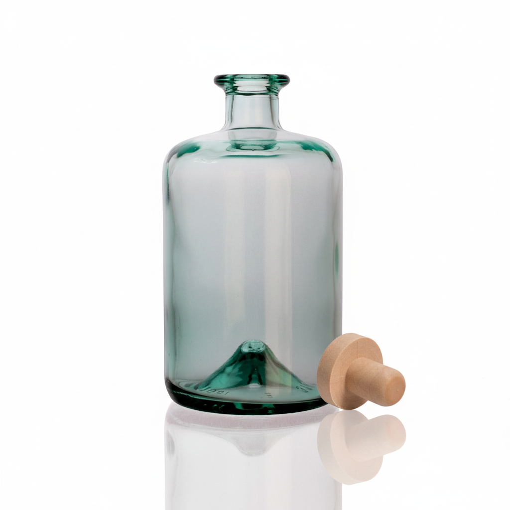 Botella Wild Glass 700ml con tapón sintético BR 40 beige a un lado