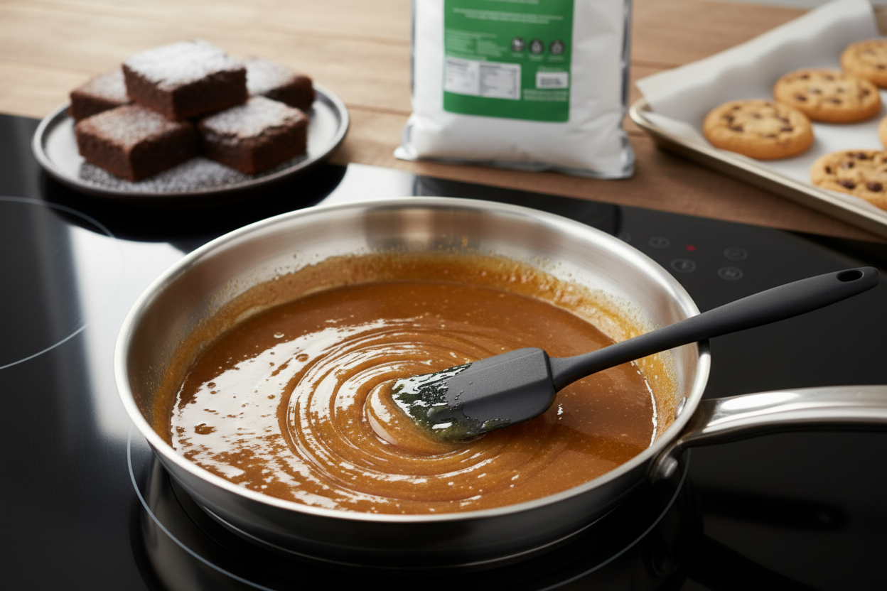 Alulosa en uso en repostería keto, caramelización de brownies y galletas sugar-free