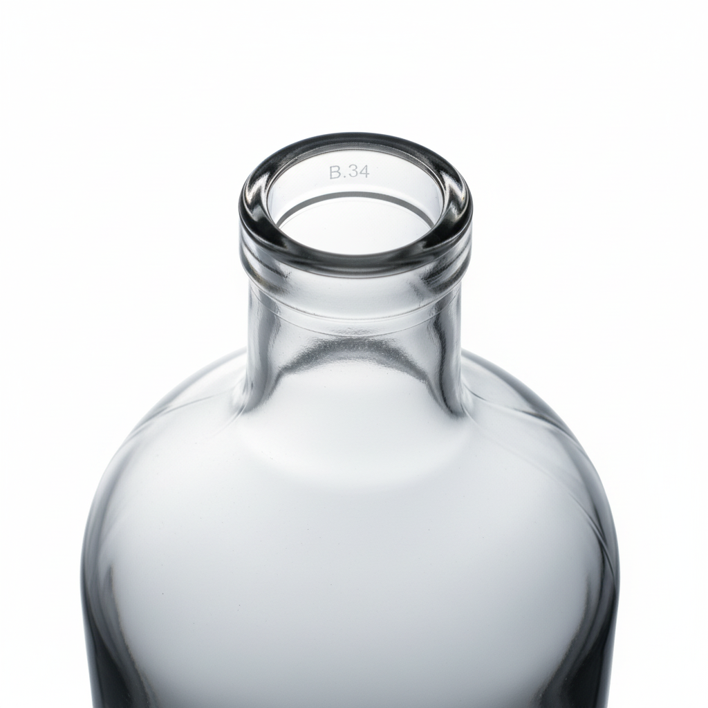Close-up boca corcho B.34 botella flint 750ml